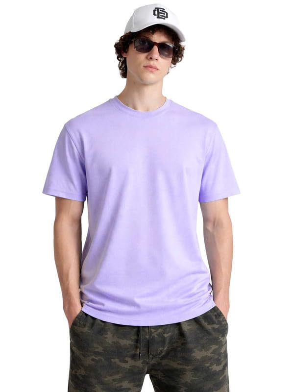 Image of Sleepynuts Men's Regular Fit Round Neck Half Sleeves Solid Casual Wear T-Shirt