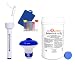 well2wellness® Poolzubehör Set/Pool Starter Set D Premium 4-teilig mit 1kg Multitabs Blue 20g, Thermometer Schwimmkopf, Dosierer + Test Kit Chlor/pH