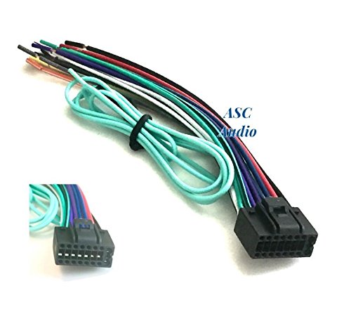 ASC Audio Car Stereo Power Speaker Wire Harness Plug for select JVC Aftermarket DVD Nav Navigation Radio - EXAD Arsenal etc. - Compatible Radio List Below