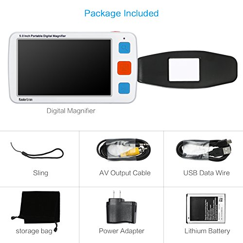 Amplificador de vídeo digital Koolertron, suporte eletrônico portátil de leitura para TV com saída A