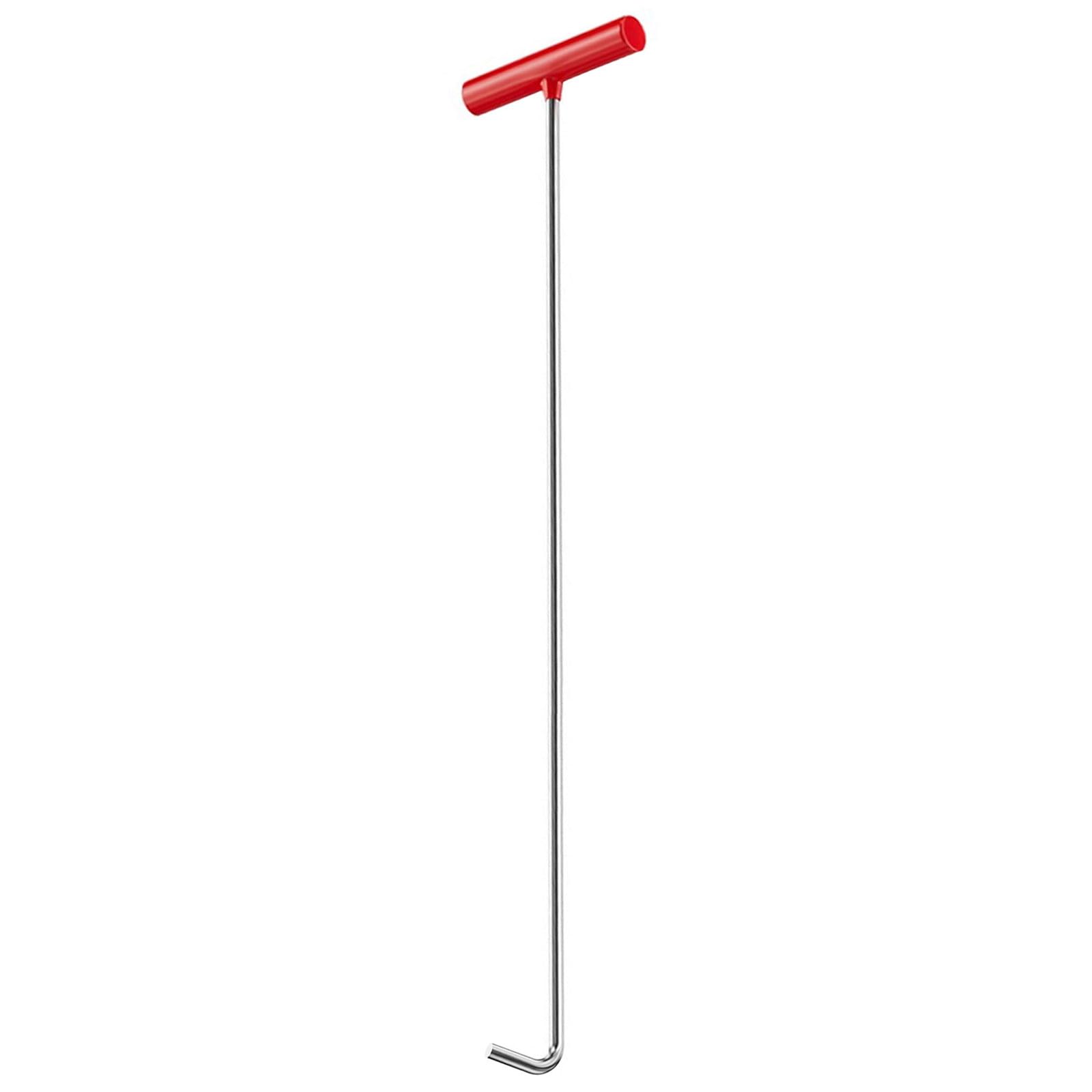 Rustproof Stainless Steel Sewer Drain Opener Hook with Soft Grip Handle Suitable for Manhole Covers and Heavy Duty Tasks Utility Hook for Drainage Covers