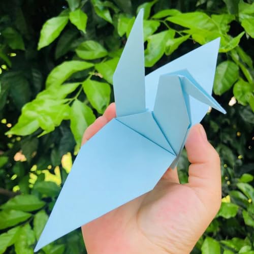 Grues en papier origami haut de gamme : 100 grands oiseaux artisanaux de 25 cm