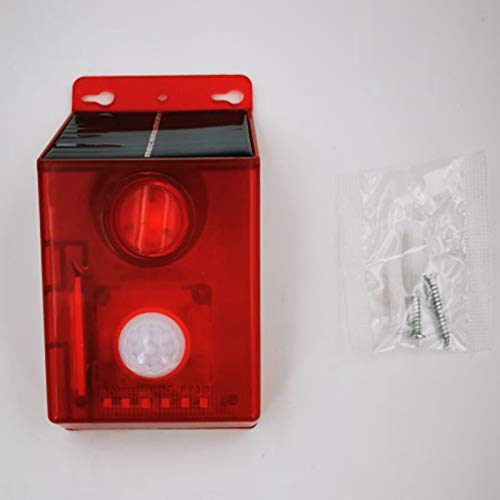 #N/a Strobe Luz de Alarme com Detector de Movimento Solar, 125db Alto Lâmpada de Som da Sirene de Se