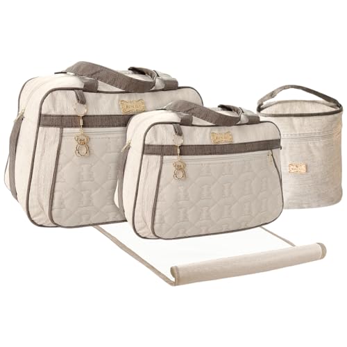 Kit Bolsas Maternidade Baby Deluxe 4 peças (Bege)