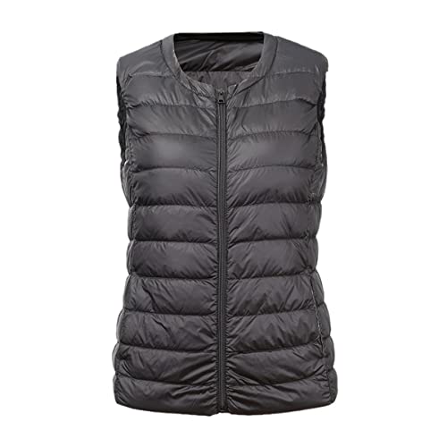 Chaleco de talla grande para mujer negro L forro cálido invierno