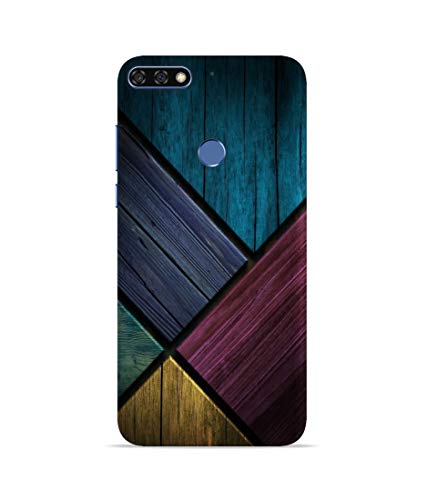 Image of silence printed colourful abstract design wooden background designer back case cover for huawei honor 7x Multi-Coloured