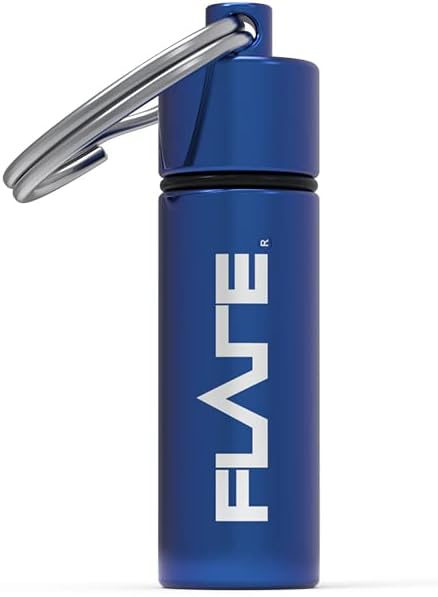 Flare Audio Capsule Blue - Tough Lightweight Aluminium, Water-Proof, Keychain