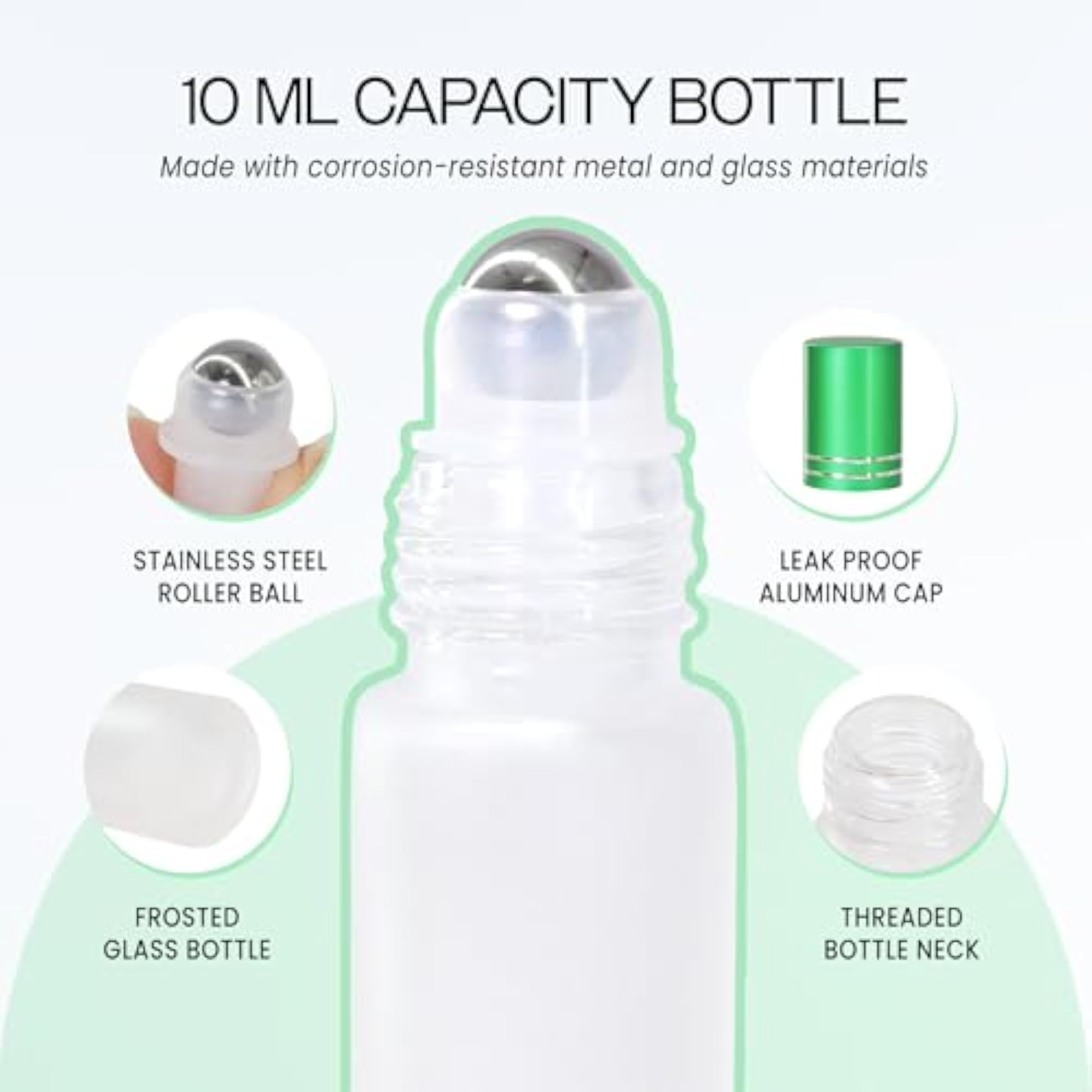 6 Bottles Set, Empty Glass Bottles