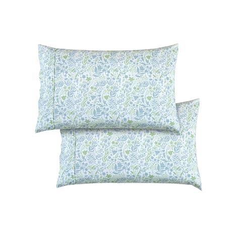 Elegant Comfort Softest and Coziest 4-Piece Sheet Set - 1500 Premium Hotel Quality Microfiber - Deep Pocket, Wrinkle Resistant 4-Piece Floral Bed Sheet Set, Twin XL, Anita Green