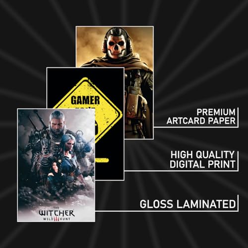 Image of SAW Gaming Posters Wall Collage kit Set - Pack Of 54 | 4 x 6 Inches | Aesthetic Player Artwork Posters | Games Poster For Room, Living Room, Bedroom, Home And Office