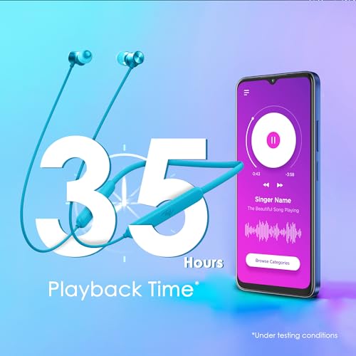 Image of Itel IEB54 Pro Bluetooth in-Ear Earphones | AI ENC | 35 Hours Playback | 10mm Bass Boost Drivers | Fast Charging (10mins = 4hrs Playback) | Magnetic Earbuds | Water Resistant | Neon Blue