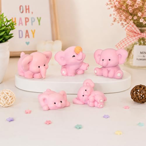 Image of CraftVatika Miniature Showpiece Birthday Gift for Girls Kids, Elephant Showpiece Set of 5 for Home Decor Items, Car Dashboard Items, Table Decoration Items, Valentine Day Gift for Girlfriend