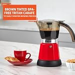 IMUSA 6 or 3 Cup Electric Espresso Coffee Maker with Cool-touch Handle, Red - Image 6
