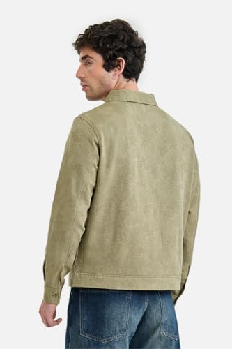 Image of SNITCH Men Casual Jacket | Regular Fit Textured Pattern With Lapel Collar & Full Sleeve | Polyester Blend Zip Closure For Everyday Street Style & Layering