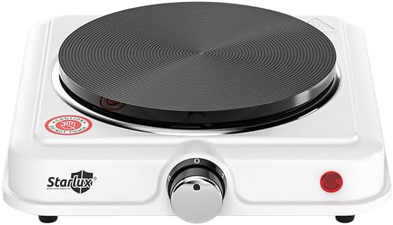 Placa caliente eléctrica, 1000W, quemador portátil con control de temperatura, quemador de bobina, placa eléctrica eléctrica, quemador único, disponible en Yaxa Colombia