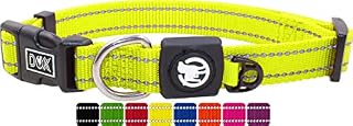 DDOXX Hundehalsband Nylon, reflektierend, verstellbar | für kleine & große Hunde | Halsband Hund Katze Welpe | Hunde-Halsbänder groß breit | Katzen-Halsband Welpen-Halsband klein | Rot, S
