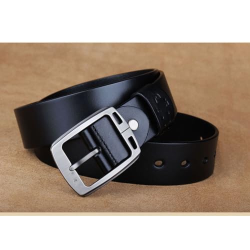 Vintage Cowhide Belt, Metal Pin Buckle, 1200mm Length 38mm Width, Gift for Men4