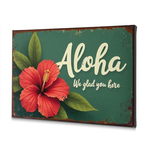 Tableau shabby chic Aloha pour rafraîchir une salle de bain