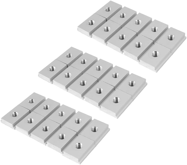 M8 T-Track Slider Sliding Nut Aluminum Alloy T Slot Nut For Woodworking Tool Jigs Screw Slot Fastener 30Pcs - (Color: Silver)