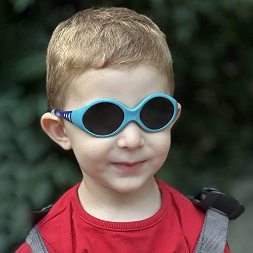 DUCO Bendable Oval Baby Sunglasses with Adjustable Strap UV400 Polarized for Newborns Infants Age 0-5 Girl Boy ​K0122