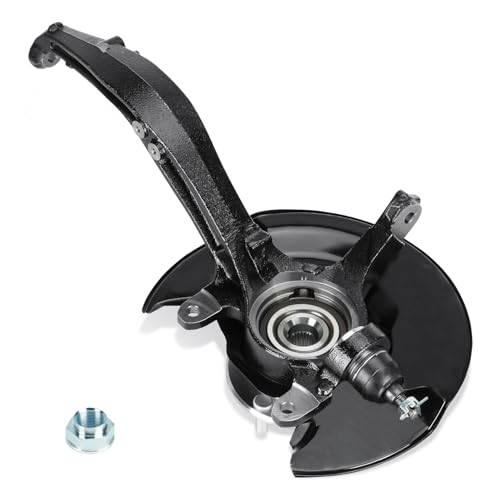 Front Right Side Steering Knuckle & Wheel Bearing Hub Assembly Compatible with Honda Accord 2003-2007 2.4L, Automatic Transmission 26 Spline Only, Replace for 698-400, LK074, Driver Side