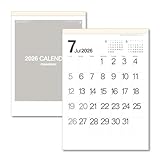 キングコーポレーション 2026年 カレンダー 壁掛け モノトーン文字 B3 535×380mm KC20010