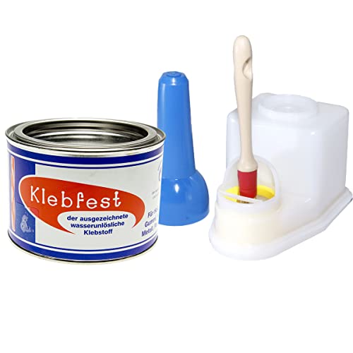 Renia Klebfest Kontaktkleber 330gr Dose + 0,4l Sparbehälter für Werkstatt und Hobby von Langlauf Schuhbedarf® Renia Klebfest Kontaktkleber 330gr Dose + 0,4l Sparbehälter für Werkstatt und Hobby von Langlauf Schuhbedarf®