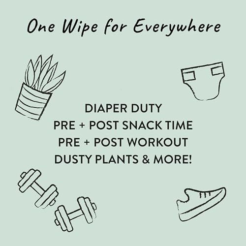 Image of The Honest Company Hypoallergenic Multi-Use Baby Wipes for Sensitive Baby Skin, Pattern Play, 10 Count (Pack of 6)
