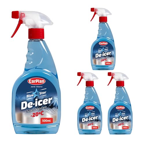 CarPlan TDI501 Blue Star Winter De Icer Trigger Spray 500ml x 4