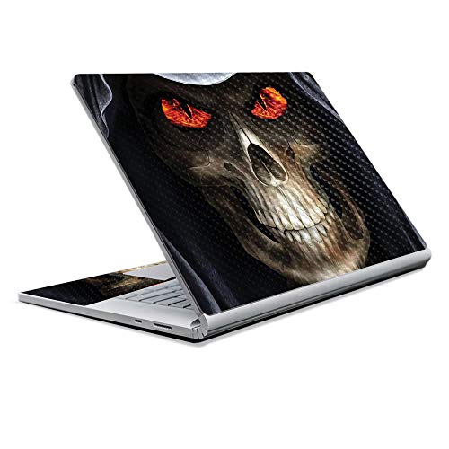 Image of MightySkins Carbon Fiber Skin for Microsoft Surface Book 2 13 inch (2017) - Evil Reaper,Protective, Durable Textured Carbon Fiber Finish,Easy to Apply, Remove, and Change Styles,