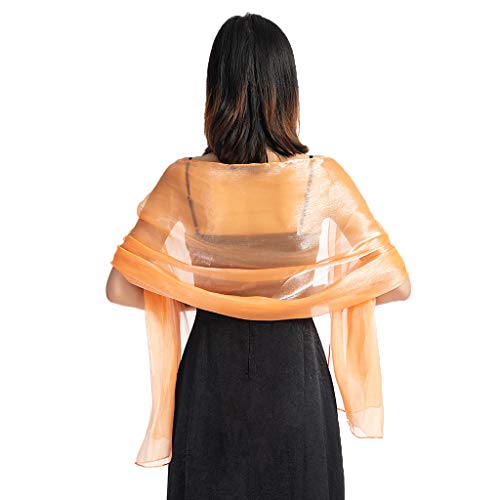 jieGorge Accesorio, Las mujeres Vestido de Noche de la Boda Chal Color Sólido de la Fiesta Chal Bufanda de las Mujeres Envoltura, Ropa de Zapatos y Accesorios (L Tamaño Libre)