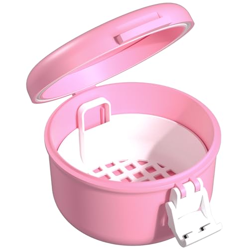 ARGOMAX Pink White Denture Bath Cup