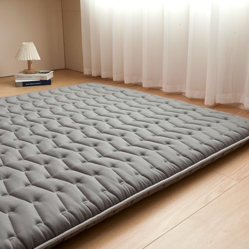 Premium Foam Japanese Futon Floor Mattress Twin Size 39"x 80",100% High Density Foam Comfortable Floor Mattress,3.2" Thicken Foldable Sleeping Pad,Dormitory Tatami Mat,for Adult and Kids (Gray)