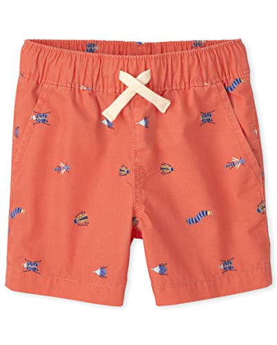 Image of The Children's Place Baby and Toddler Boys Print Pull on Jogger Shorts