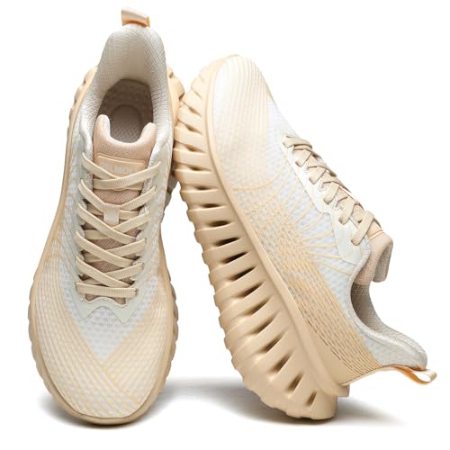 Image of GSLMOLN Wowen Walking Shoes Casual Shoes Breathable Walking Sneakers for Workouts Cushioned Flexible Womens Shoes Training Fashion Sneakers