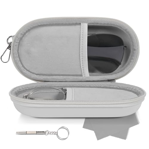 popolov Double Glasses Case,Dual Eyeglasses & Sunglasses Organizer with Clip Zipper for $14.78 at Amazon
