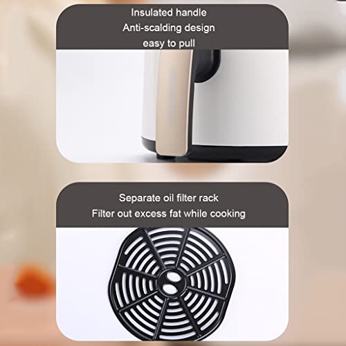 Luftfritteuse Doppelknopf-Luftfritteuse 4L große Kapazität Fritteuse Küchengeräte vollautomatische Luftfritteuse (Weiß 25,5 * 31,5 * 30 cm) (Weiß 25,5 * 31,5 * 30 cm) (Weiß 25,5 * 31,5 * 30 cm) – Bild 6