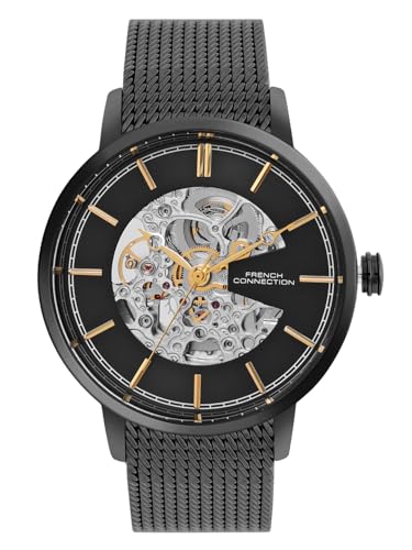 Image of French Connection Automatic Black Dial Men's Watch-FCA11BM