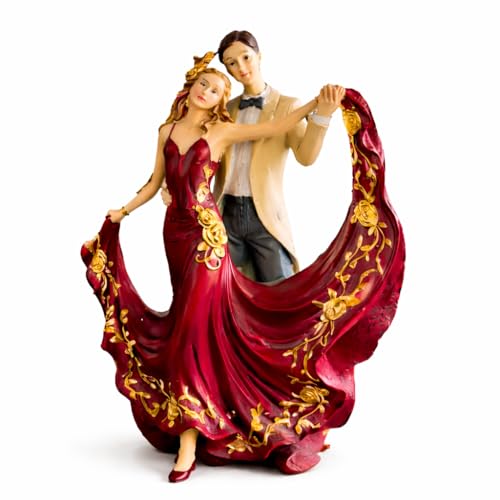 Image of ARMONIA Romantic Dancing Couple Polystone Showpiece|European Love Figurine for Home Decor | Valentine Gift for Girlfriend,Wife & Couple | Anniversary, Wedding,Gift