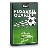 Spielefabrik QUARTETT Fussball Spiel für Fußball Fans Quartett Geschenk Fußball Kartenspiel mit den TOP Mannschaften der ewigen Tabelle Fußball Quartett Mitbringsel, Partyspiel