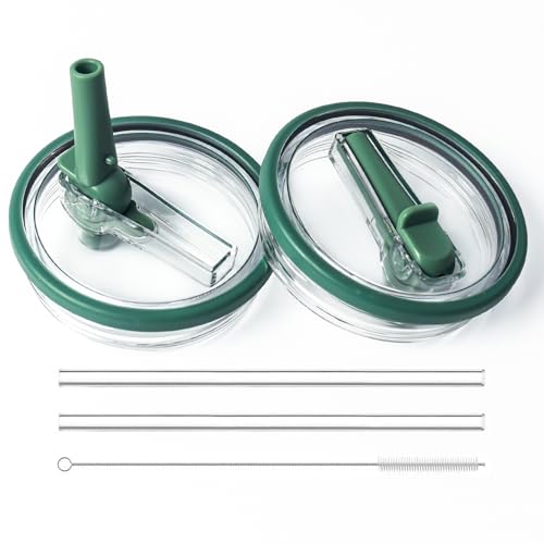 HeyMoly Tumbler Lid Replacement for Hydrojug Traveler 40oz Water Bottle With Handle(ONLY) Flip Straw Lid for Hydrojug 40oz Tumbler Accessories for Hydro Jug Leak Proof and BPA FreeGreen