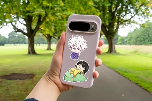 Image of AnimeVerse Pack of 60 Blue Lock Anime Stickers for Laptop, Phone, Guitar, Bike, PC, | Waterproof Glossy Vinyl Decals | Residue-Free Anime Stickers Collection (Blue Lock)
