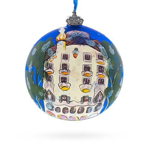Boule en verre Casa Batllo Barcelone d'exception pour décoration de Noël haut de gamme - 2