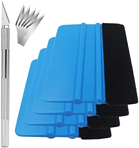 10 Pcs 4 In Felt Edge Squeegee, Car Vinyl Scraper Decal - Foto 8