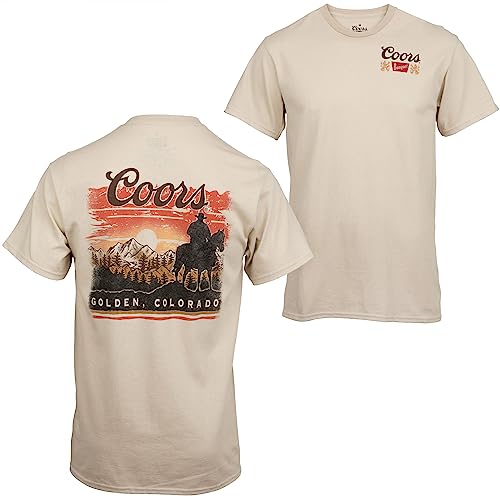 Coors Sunset in Golden Colorado Front and Back Print T-Shirt