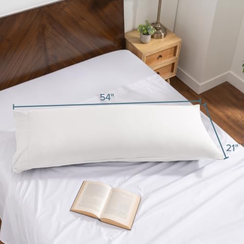 Image of Bare Home Body Pillow Cover Envelope (20 inchx54 inch, Antique White)