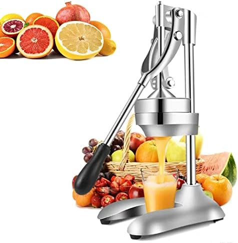 ZZAMG Manual Citrus Juicer, Hand Press Orange Squeezer with Anti Slip Base, Stainless Steel Heavy Duty Fruit Juicer for Pomegranate Orange Lemon Citrus Watermelon