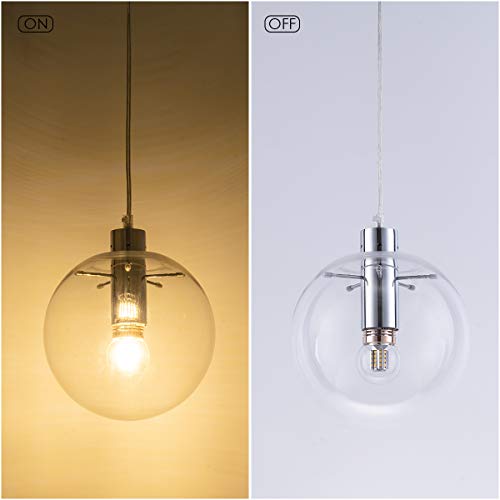 Buy Modern Mini Globe Pendant Light Chrome with Clear Glass Shade