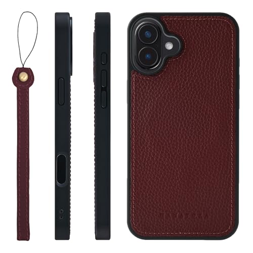 HANATORA for iPhone 16Plus �P�[�X ���͉��P MagSafe �Ή� �{�v �ϏՌ� �o���p�[�^ �X�}�z�P�[�X �X�}�z �X�g���b�v �t�� �V�������N���U�[ �M�t�g �}�O�Z�[�t�Ή� ���C�� UMSGZ-16Plus-Wine