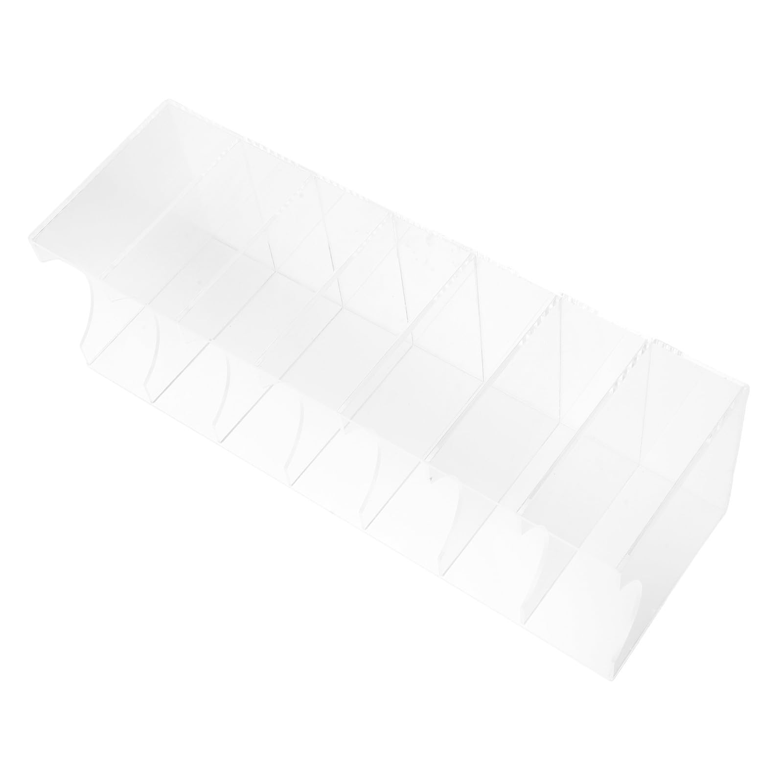 POPETPOP Gürtel Gürtelhalter 7 Fächer Kasten Organizer aus Acryl Transparent für Schmuck und Gürtel für Kleiderschrank und Schreibtisch